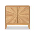 Viento Sunburst Small Sideboard - 2 Door - Oak - 80cm