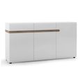 Clearance - Chelsea Sideboard - 3 Door 2 Drawer - Large - White High Gloss - A534