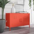 Novogratz Cache Accent Sideboard - Orange Locker - 2 Doors - 4012813COMNUK