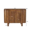 Salano Curved Sideboard - 2 Door - Small - Brown - Mango Wood