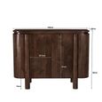 Salano Curved Sideboard - 2 Door - Small - Chestnut - Mango Wood
