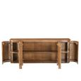 Salano Curved Sideboard - 4 Door - Large - Brown - Mango Wood