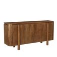 Salano Curved Sideboard - 4 Door - Large - Brown - Mango Wood