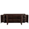 Salano Curved Sideboard - 4 Door - Large - Chestnut - Mango Wood