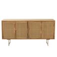 Sideboard - 4 Door - Large - Natural Rattan Mango Wood