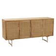 Sideboard - 4 Door - Large - Natural Rattan Mango Wood