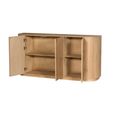 Novero Curved Sideboard - 2 Door - Large - Natural Oak