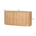 Novero Curved Sideboard - 2 Door - Large - Natural Oak