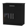 Knightsbridge Sideboard - Compact - 2 Doors - Gloss Black