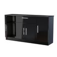 Knightsbridge Sideboard - Wide - 4 Doors - Gloss Black