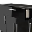 Knightsbridge Sideboard - Wide - 4 Doors - Gloss Black