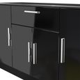 Knightsbridge Sideboard - Wide - 4 Doors - Gloss Black