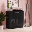 Knightsbridge Sideboard - Compact - 2 Doors - Gloss Black