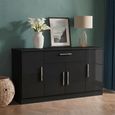 Knightsbridge Sideboard - Wide - 4 Doors - Gloss Black