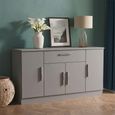 Knightsbridge Sideboard - Wide - 4 Doors - Grey