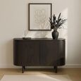 Tobago Curved Sideboard - 2 Door - Small - Espresso Oak