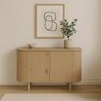 Tobago Curved Sideboard - 2 Door - Small - Natural Oak