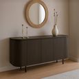 Tobago Curved Sideboard - 3 Door - Large - Espresso Oak