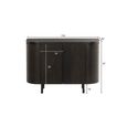 Tobago Curved Sideboard - 2 Door - Small - Espresso Oak
