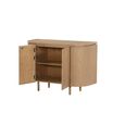 Tobago Curved Sideboard - 2 Door - Small - Natural Oak