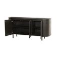 Tobago Curved Sideboard - 3 Door - Large - Espresso Oak