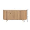 Tobago Curved Sideboard - 3 Door - Large - Natural Oak
