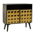 Arti Sideboard - 2 Door - 87.5cm - Black - Mango Wood - Small