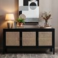 Corso Sideboard - 3 Door - Medium - Black Birchwood - 150cm