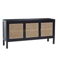 Corso Sideboard - 3 Door - Medium - Black Birchwood - 150cm