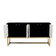 Dumas Sideboard - 4 Door - Large - Black and White - 170cm