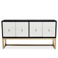 Dumas Sideboard - 4 Door - Large - Black and White - 170cm
