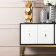 Dumas Sideboard - 4 Door - Large - Black and White - 170cm
