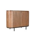 Noor Curved Fluted Sideboard - 2 Door - Small - Brown - Mango Wood