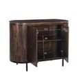Noor Curved Fluted Sideboard - 2 Door - Small - Walnut - Mango Wood