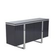 Genoa Sideboard - 4 Door - Medium - Fluted - Grey - 146cm