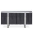 Genoa Sideboard - 4 Door - Medium - Fluted - Grey - 146cm