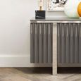 Genoa Sideboard - 4 Door - Medium - Fluted - Grey - 146cm