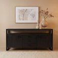 Norris Sideboard - 2 Door - 3 Drawer - Large - Charcoal - Rustic Mango Wood