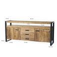 Nairobi Sideboard - 2 Door - 3 Drawer - Large - Natural - Rustic Mango Wood