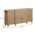 Chateau Sideboard - 4 Door - Large - Natural - Rustic Pine