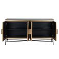 Ironville Brass Ribbed Large 4 Door Sideboard