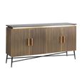 Ironville Brass Ribbed Large 4 Door Sideboard