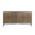 Ironville Brass Ribbed Large 4 Door Sideboard