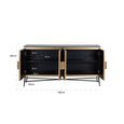 Ironville Brass Ribbed Large 4 Door Sideboard