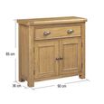 Dorchester Sideboard - 2 Door - 1 Drawer - Small - Rustic Oak