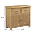 Dorchester Sideboard - 2 Door - 2 Drawer - Medium - Rustic Oak