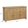 Dorchester Sideboard - 3 Door - Large - Rustic Oak