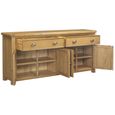 Dorchester Sideboard - 4 Door - Extra Large - Rustic Oak