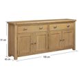 Dorchester Sideboard - 4 Door - Extra Large - Rustic Oak