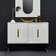 Danta Sideboard - 2 Door - Small - Off White Wood - 120cm